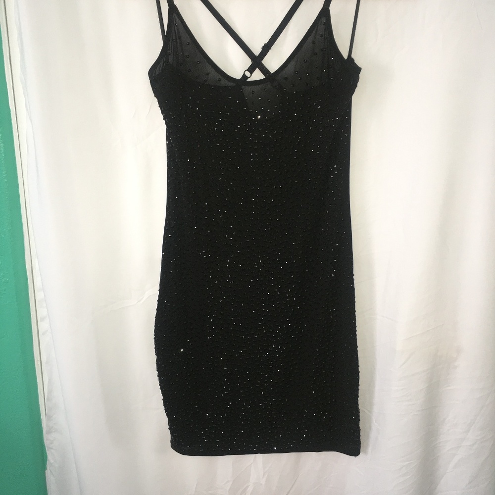 Black mesh dress